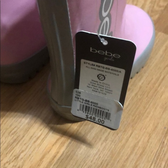 Bebe toddler rain boots sz M (7/8) - Picture 2 of 9
